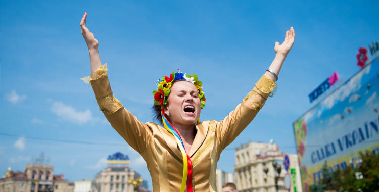 Ukrainian Woman Shouting